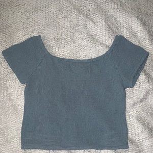 Blue crop top